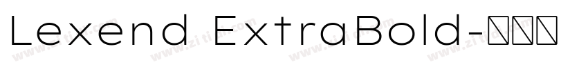 Lexend ExtraBold字体转换